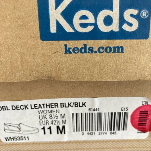 Keds Size 11 Black Double Decker Leather Sneakers - NWOT - Picture 3 of 8